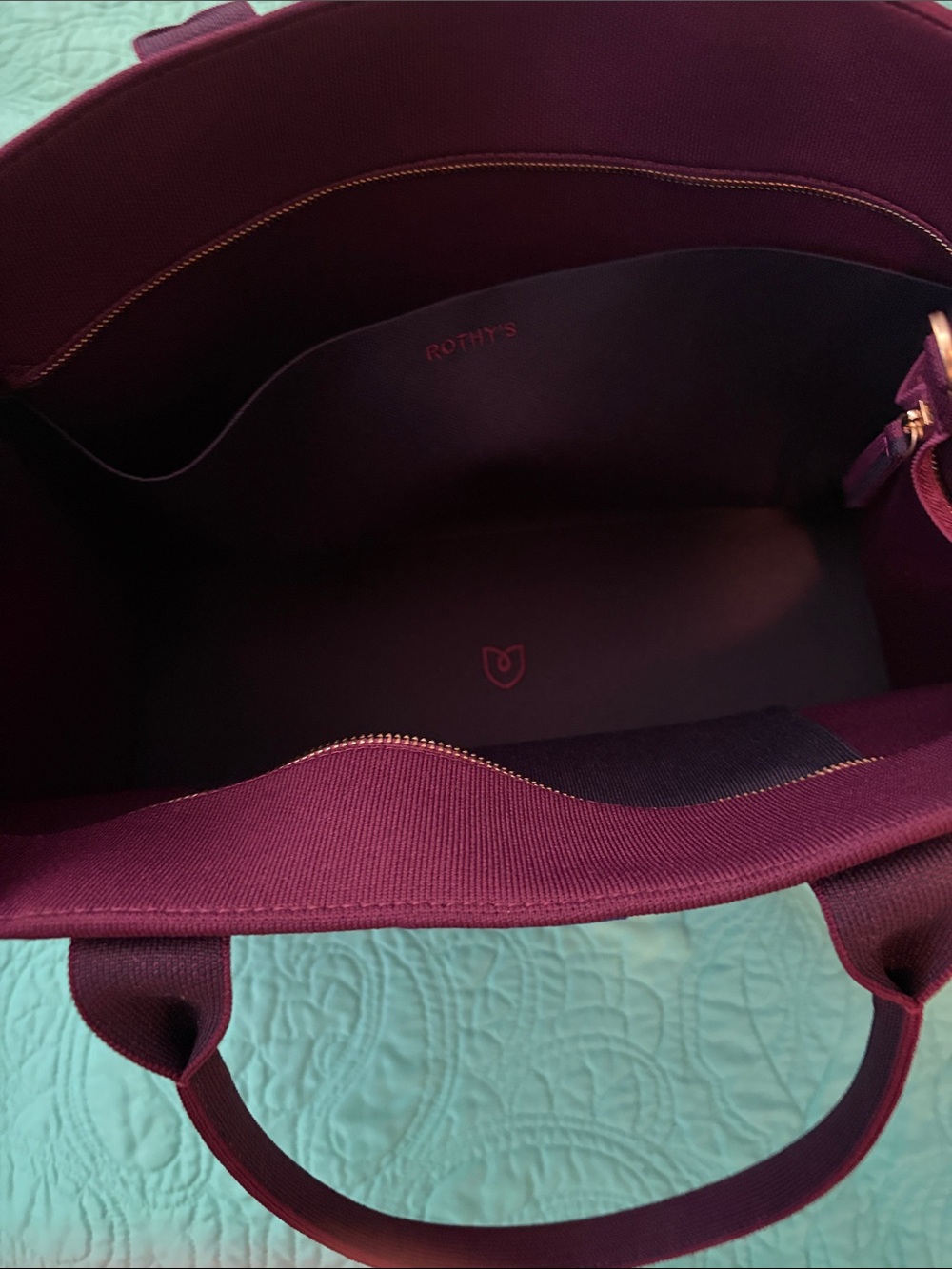 Rothy’s the classic tote in dark aubergine - Picture 5 of 5
